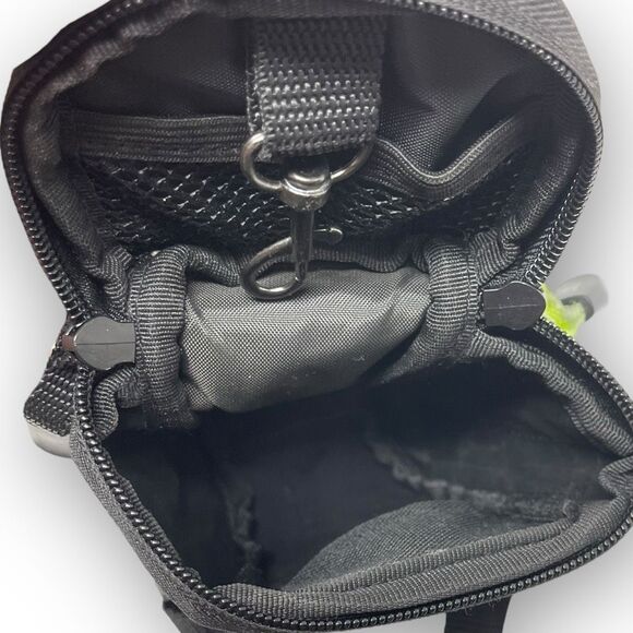 Nishiki Triangle Black Bike Pack Saddle Bag Stash Small Straps Buckles Cycling - Picture 7 of 9